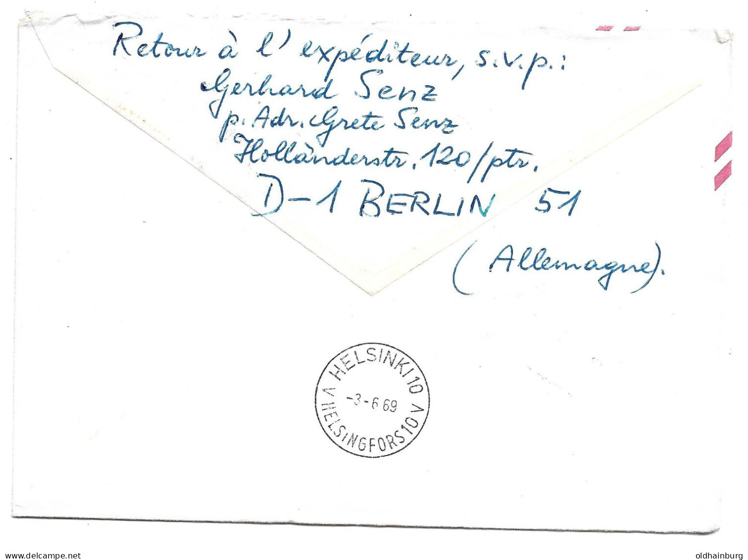 2363x: Finnair- Erstflug Mit Super- Caravelle, Wien- Helsinki 1969 - Lettres & Documents