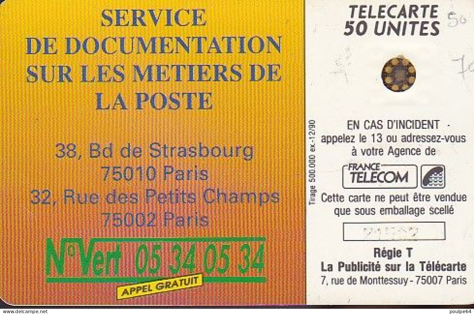 F136B 12/1990 LA POSTE 50 SC5an - 1990