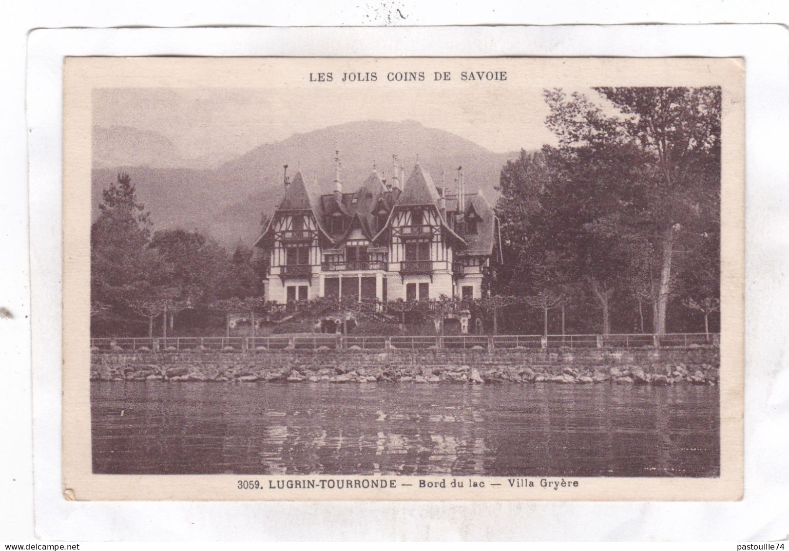 CPA :  14 X 9  -  LUGRIN-TOURRONDE  -  Bord  Du  Lac  -  Villa  Gryère - Lugrin