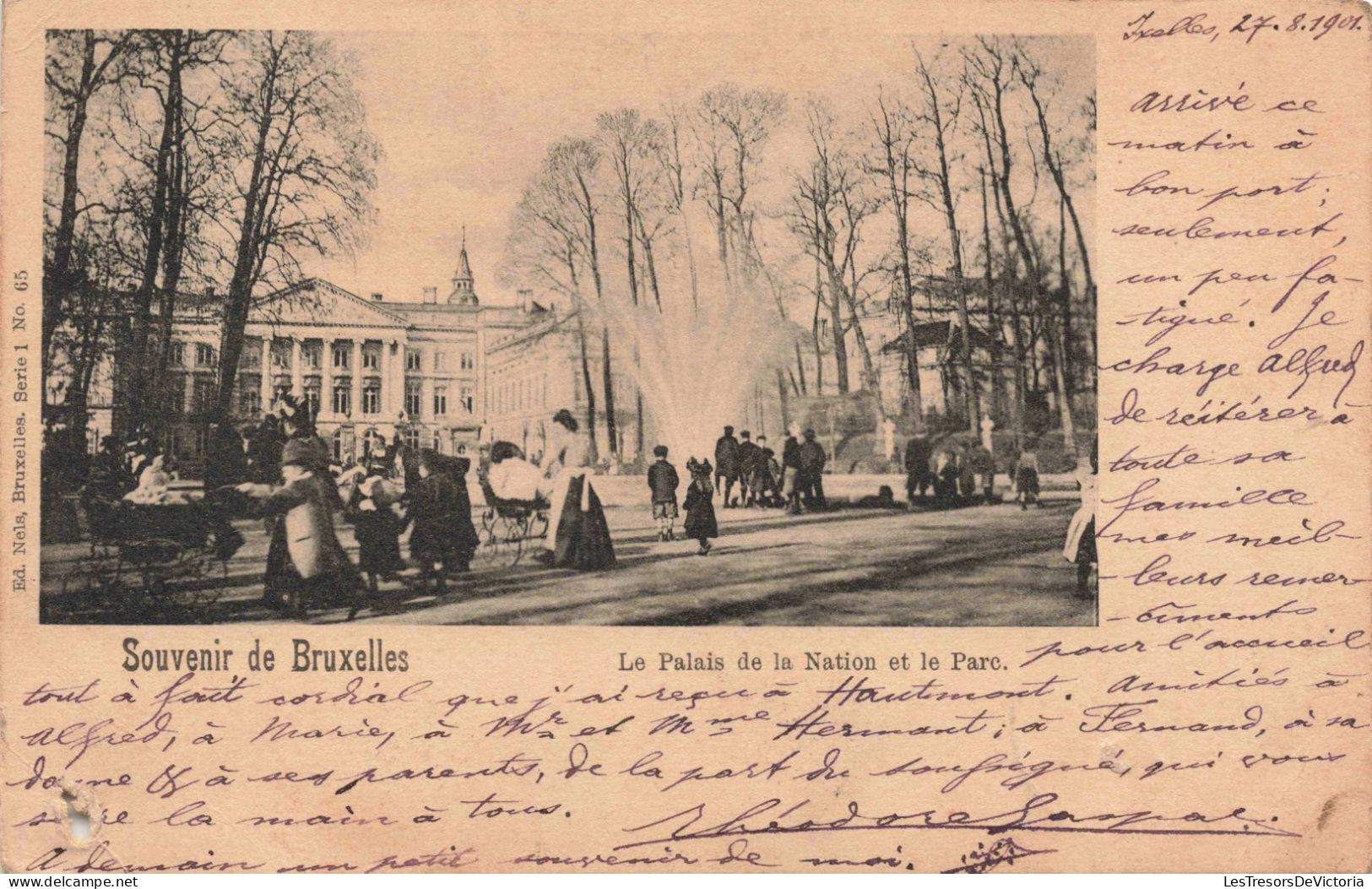 BELGIQUE - Bruxelles - Le Palais De La  Nation Et Le Parc - Carte Postale Ancienne - Bossen, Parken, Tuinen
