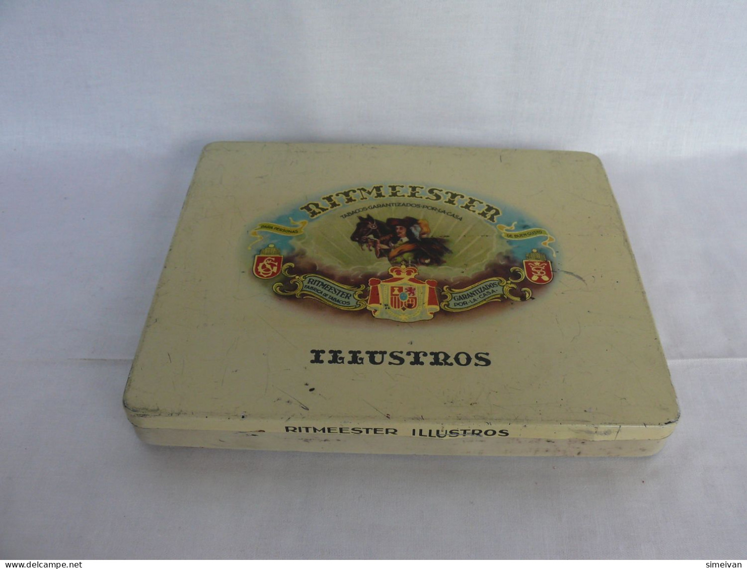 VINTAGE CIGARETTE TIN CASE RITMEESTER ILUSTROS  777 #1981 - Zigarettenetuis (leer)