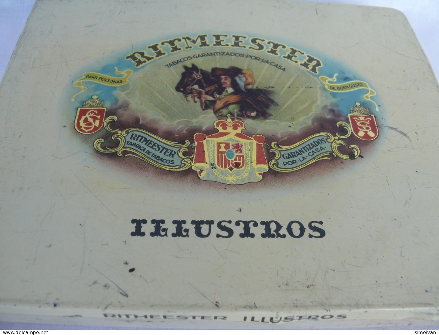 VINTAGE CIGARETTE TIN CASE RITMEESTER ILUSTROS  777 #1981 - Zigarettenetuis (leer)