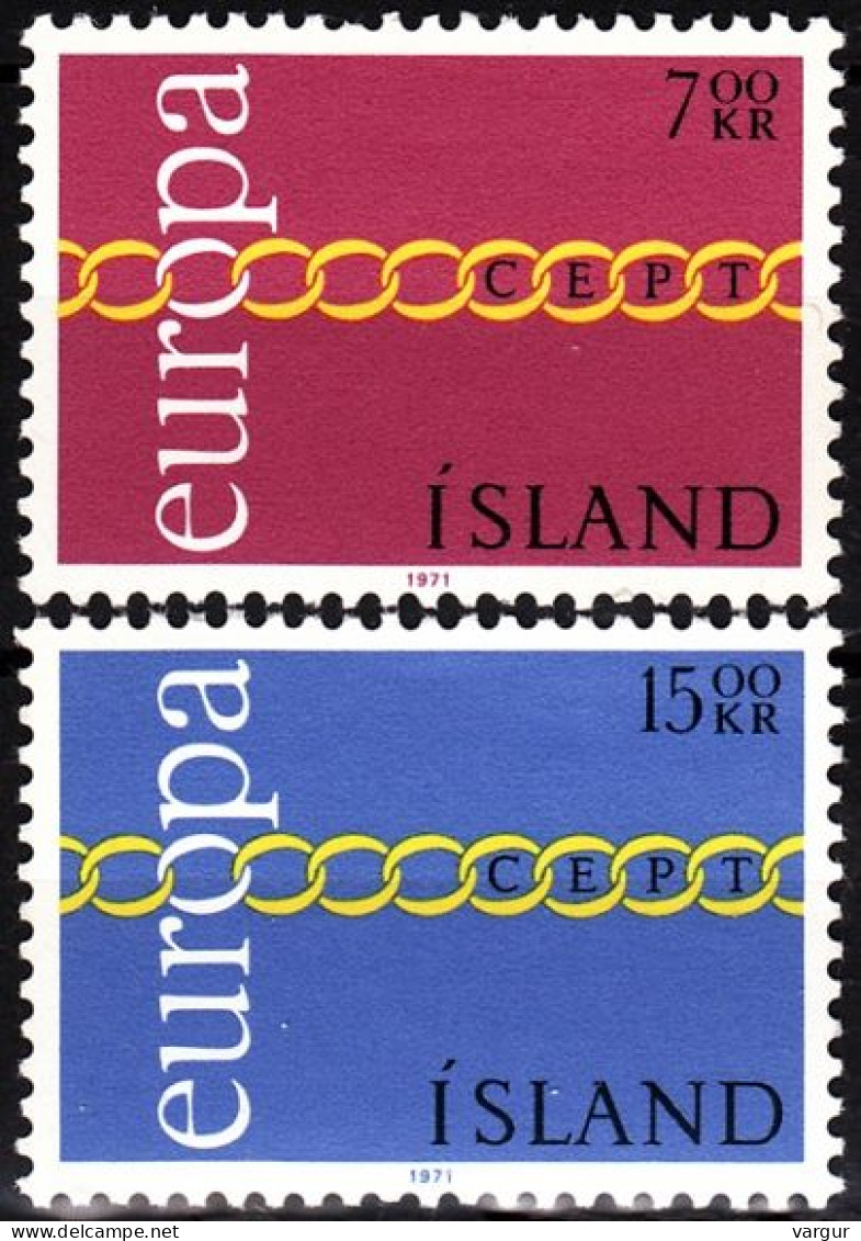 ICELAND / ISLAND 1971 EUROPA. Complete Set, MNH - 1971