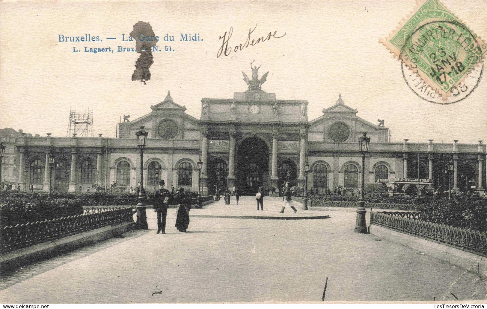 BELGIQUE - Bruxelles - La Gare Du Midi - Carte Postale Ancienne - Spoorwegen, Stations