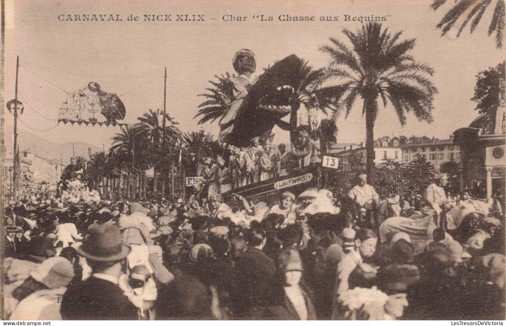 FRANCE - Nice - Carnaval De Nice XLIX - Char - La Chasse Aux Requins - Animé - Carte Postale Ancienne - Carnaval