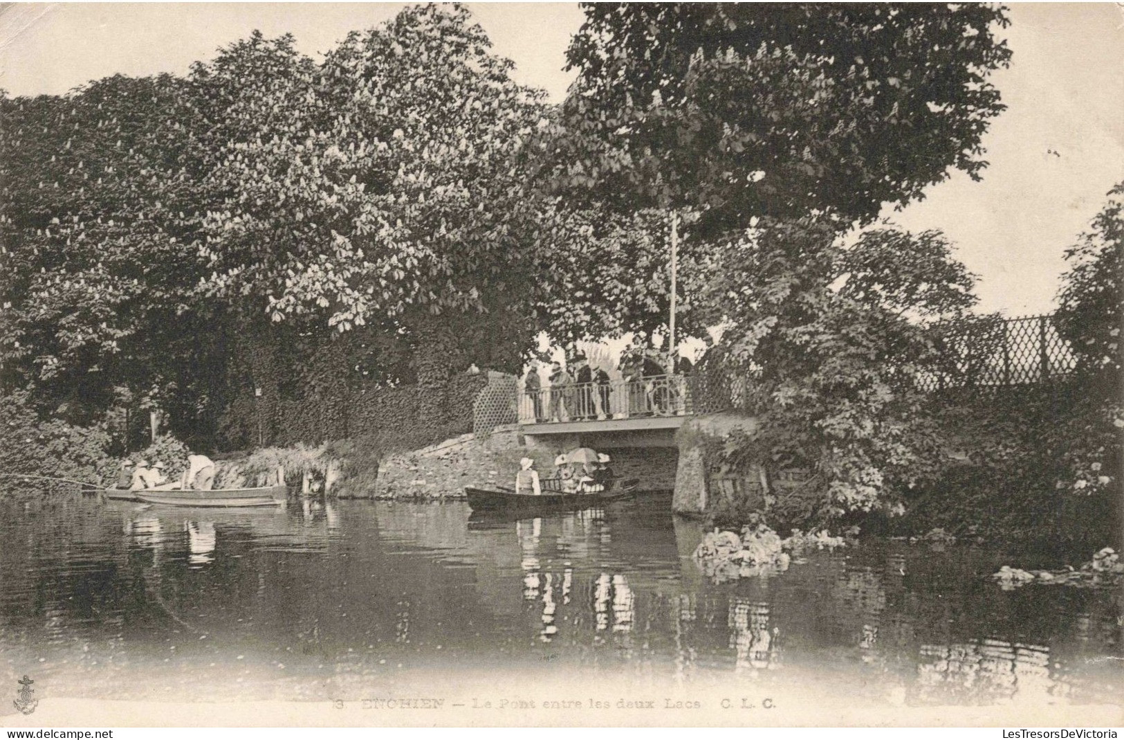 France - Enghien - Le Pont Entre Les Deux Lacs -  Carte Postale Ancienne - Enghien Les Bains