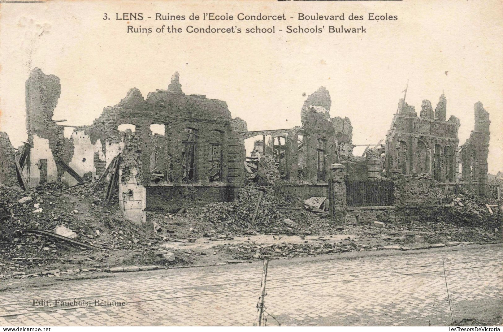 FRANCE - Lens - Ruines De L'Ecole Condorcet - Boulevard Des Ecoles - Carte Postale Ancienne - Lens
