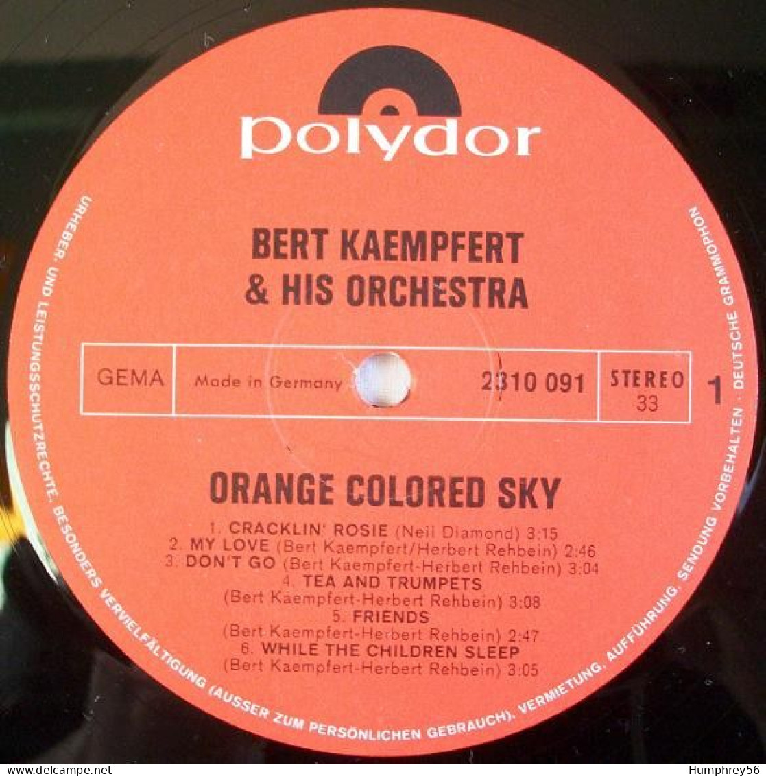 1971 - Bert KAEMPFERT - Orange Colored Sky - Instrumental