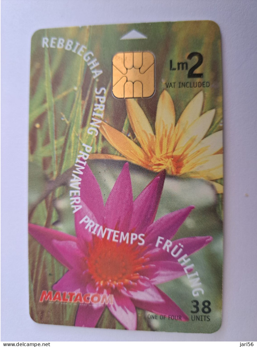 MALTA / SERIE SEASONS/ LM2, LM 3, LM 4, LM 5 .4X  CHIPCARD  SPRING/WINTER/SUMMER/ AUTUMM /   Fine Used    ** 15570** - Malta