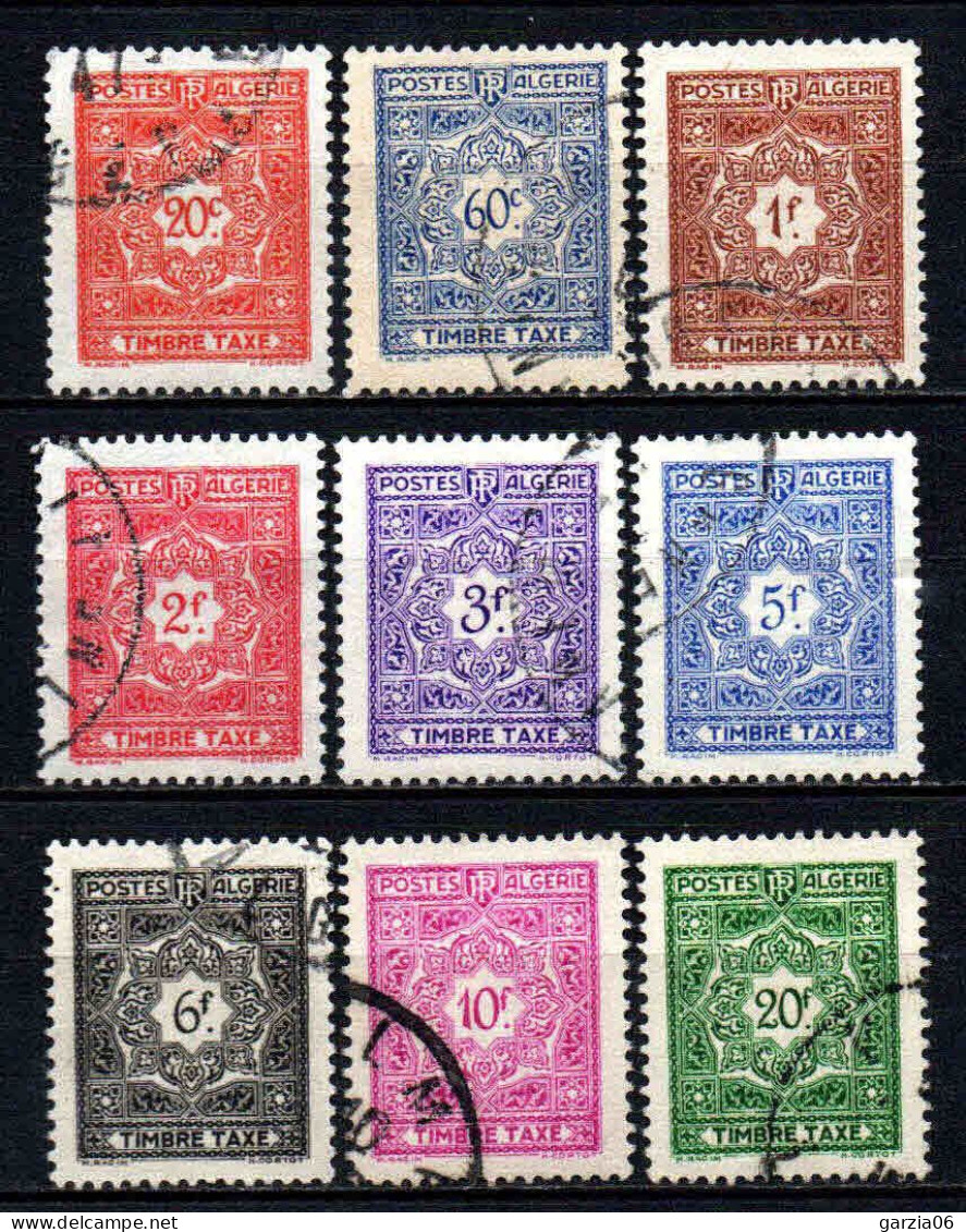 Algérie - 1947  - Tb Taxe 35 à 45 Sf 38/44 -  Oblit  - Used - Timbres-taxe