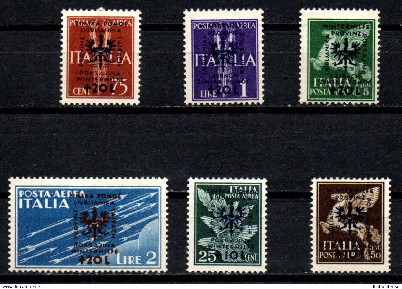 1944 - Italia - Occupazione Tedesca Della Slovenia 20/25 Assistenza Invernale  ------- - Ocu. Alemana: Lubiana