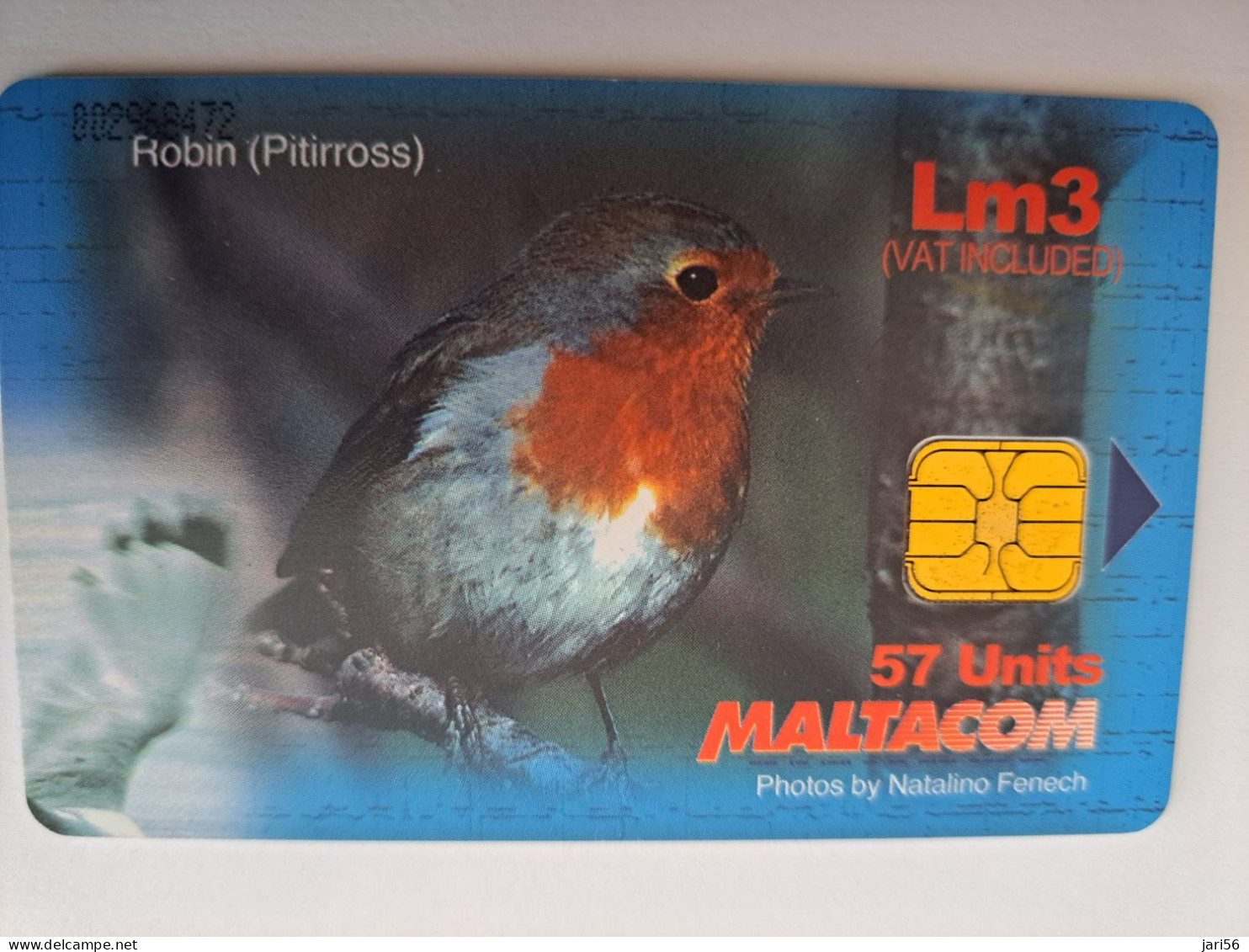 MALTA / SERIE BIRDS / LM2, LM 2, LM 3, LM 5 PUZZLE / BIRDS .4X  CHIPCARD /  /   fine used    ** 15571**