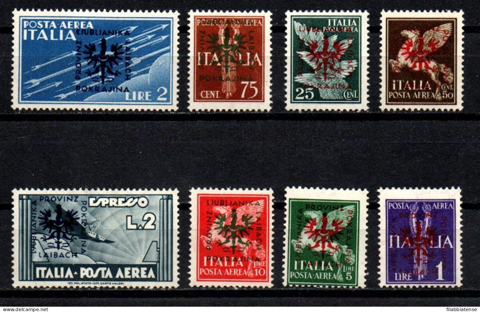 1944 - Italia - Occupazione Tedesca Della Slovenia 26/31 Pro Orfani  ------- - Ocu. Alemana: Lubiana