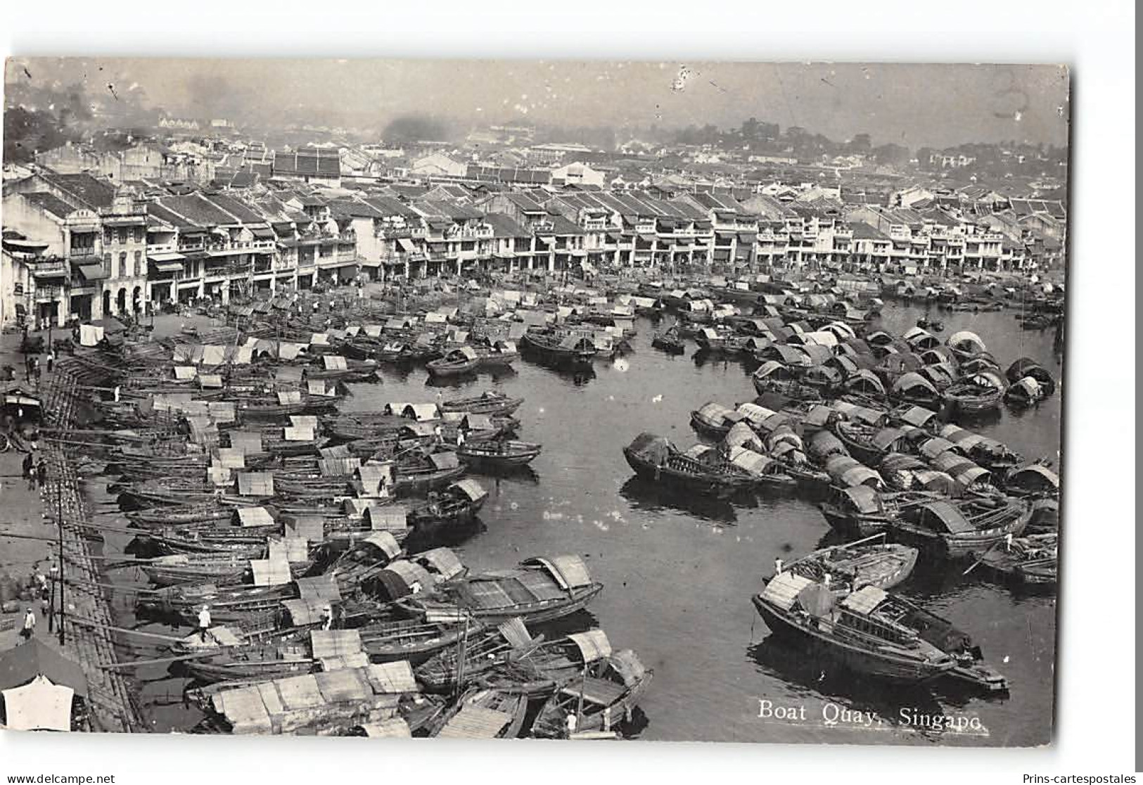 CPA Carte Photo Singapour Boat Quay - Singapur