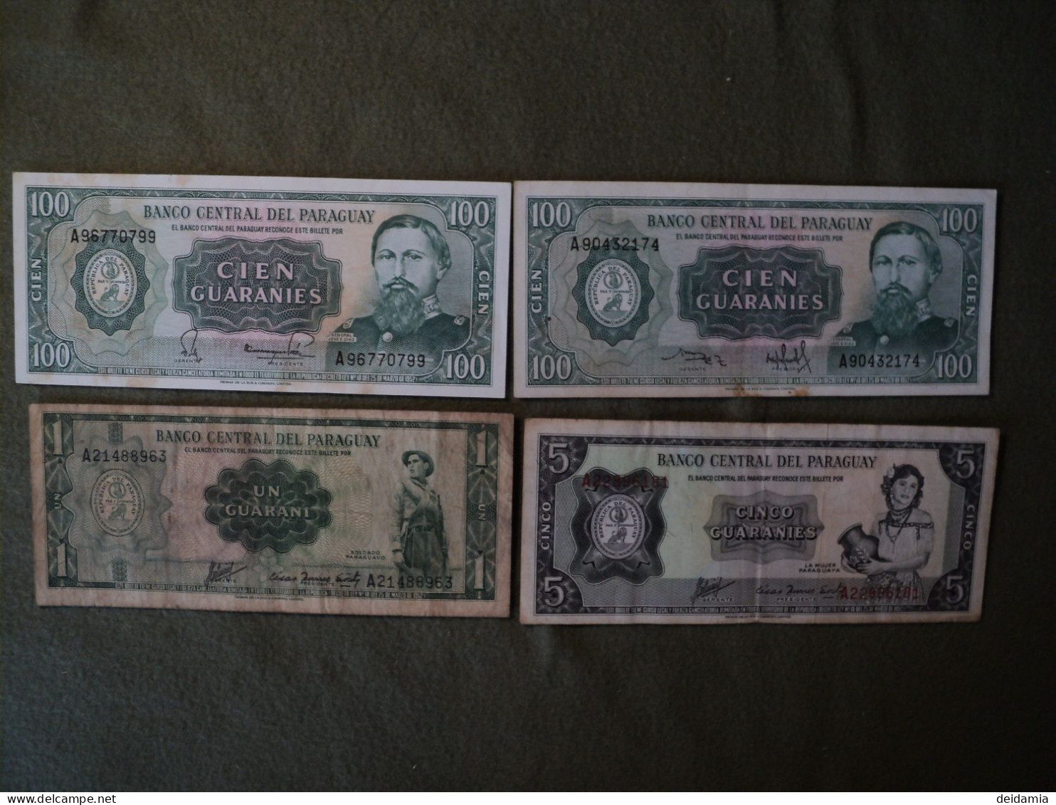 PARAGUAY. LOT DE 4 BILLETS DE BANQUE DIFFERENTS. 1959 / 1963 - Paraguay