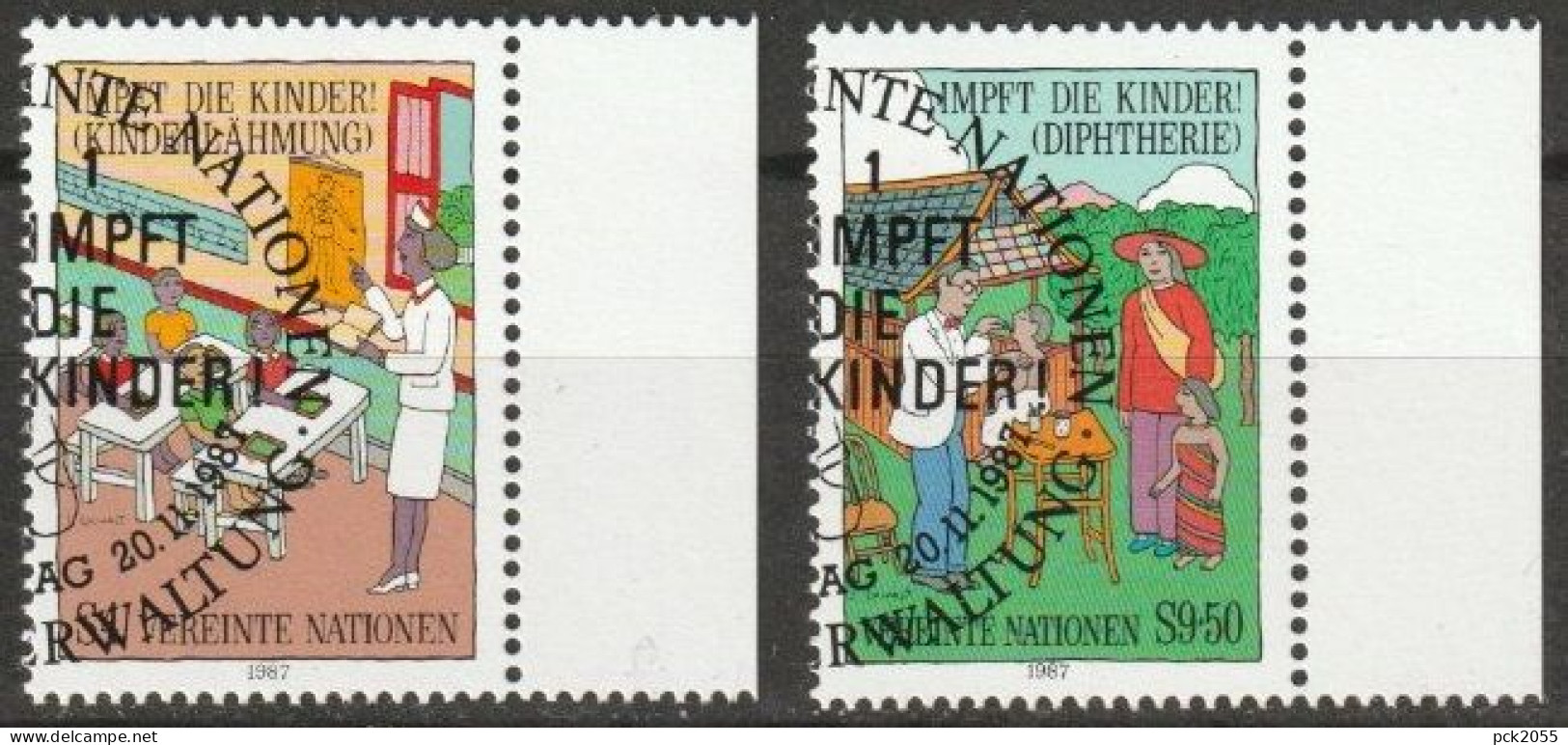 UNO Wien 1987 MiNr.77 - 78  O Gest. Kampagne Für Kinderschutzimpfungen ( 2427/1 ) - Gebruikt