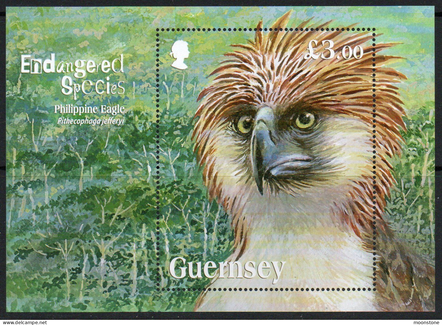 Guernsey 2016 Endangered Species, Philippine Eagle MS, MNH , SG 1602 - Guernesey