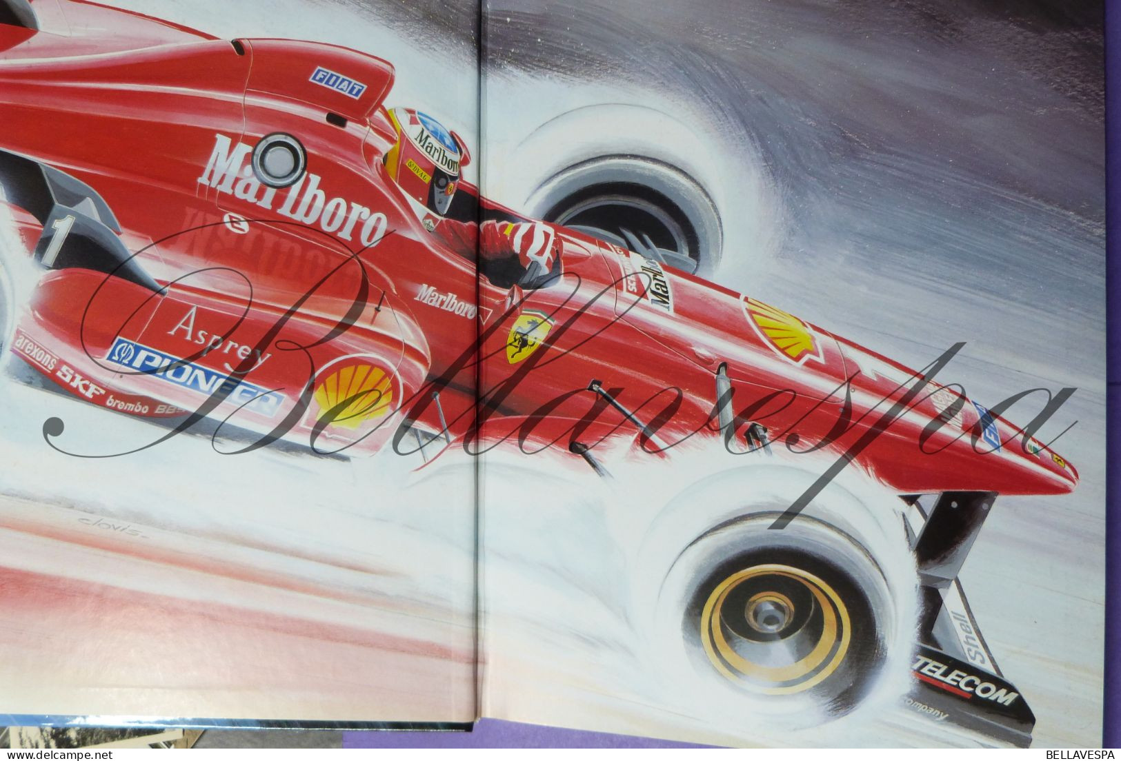 Clovis Dessine-moi Un Auto Illustrateur  Denis ASSELBERGHS  Ferrari Senna Boutsen Audi Fina Martini Bastos Racing 24 H/u - Michel Vaillant