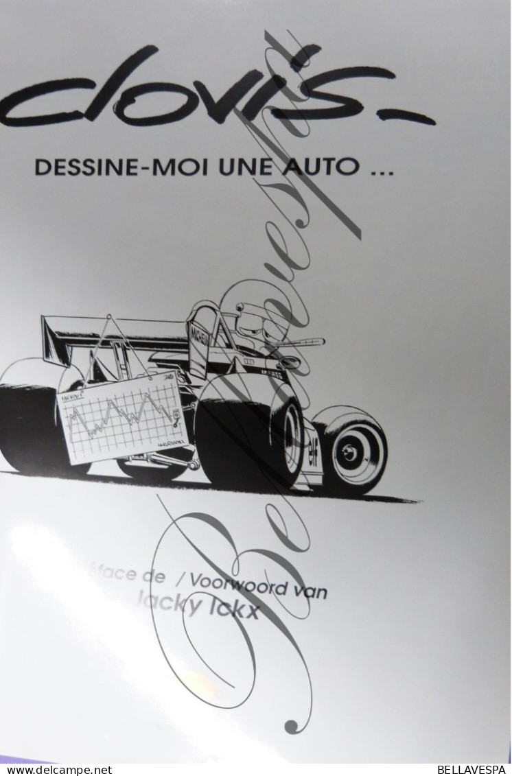 Clovis Dessine-moi un auto Illustrateur  Denis ASSELBERGHS  ferrari Senna Boutsen Audi Fina Martini Bastos Racing 24 h/u