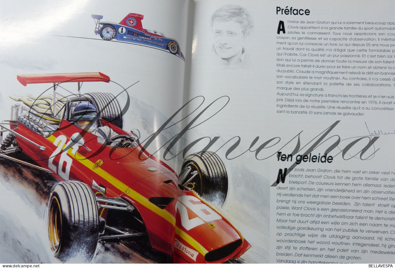 Clovis Dessine-moi un auto Illustrateur  Denis ASSELBERGHS  ferrari Senna Boutsen Audi Fina Martini Bastos Racing 24 h/u