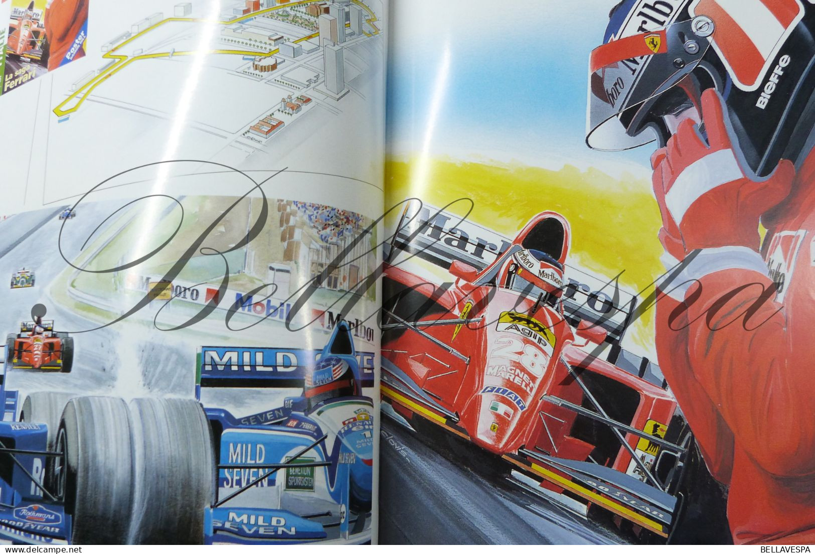 Clovis Dessine-moi un auto Illustrateur  Denis ASSELBERGHS  ferrari Senna Boutsen Audi Fina Martini Bastos Racing 24 h/u