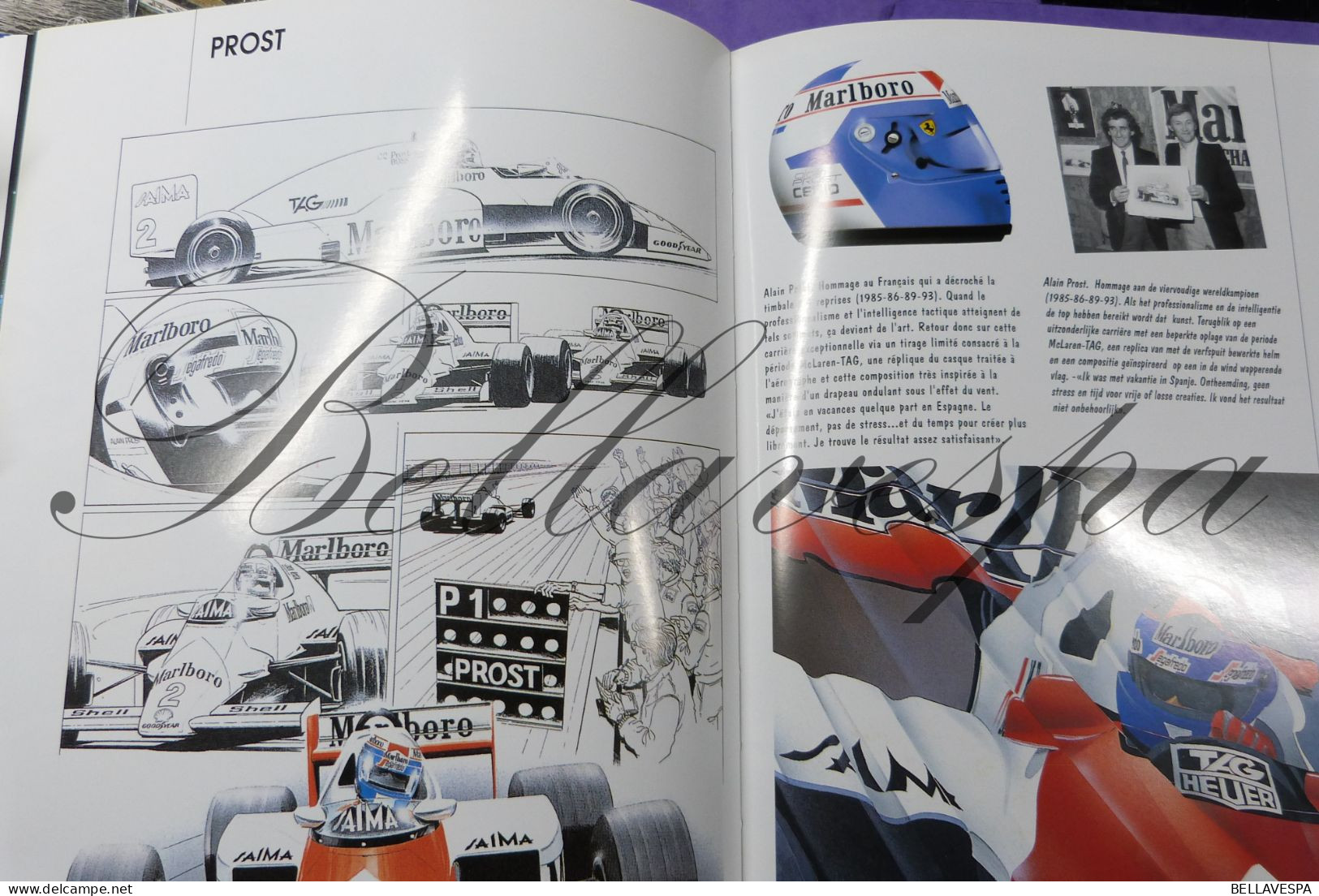 Clovis Dessine-moi un auto Illustrateur  Denis ASSELBERGHS  ferrari Senna Boutsen Audi Fina Martini Bastos Racing 24 h/u