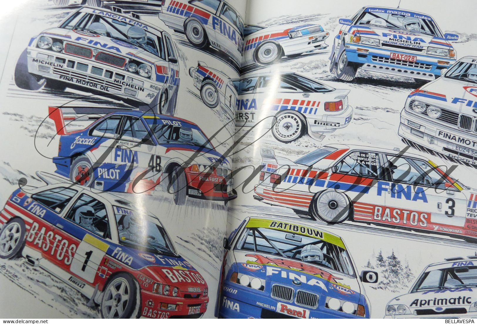 Clovis Dessine-moi un auto Illustrateur  Denis ASSELBERGHS  ferrari Senna Boutsen Audi Fina Martini Bastos Racing 24 h/u