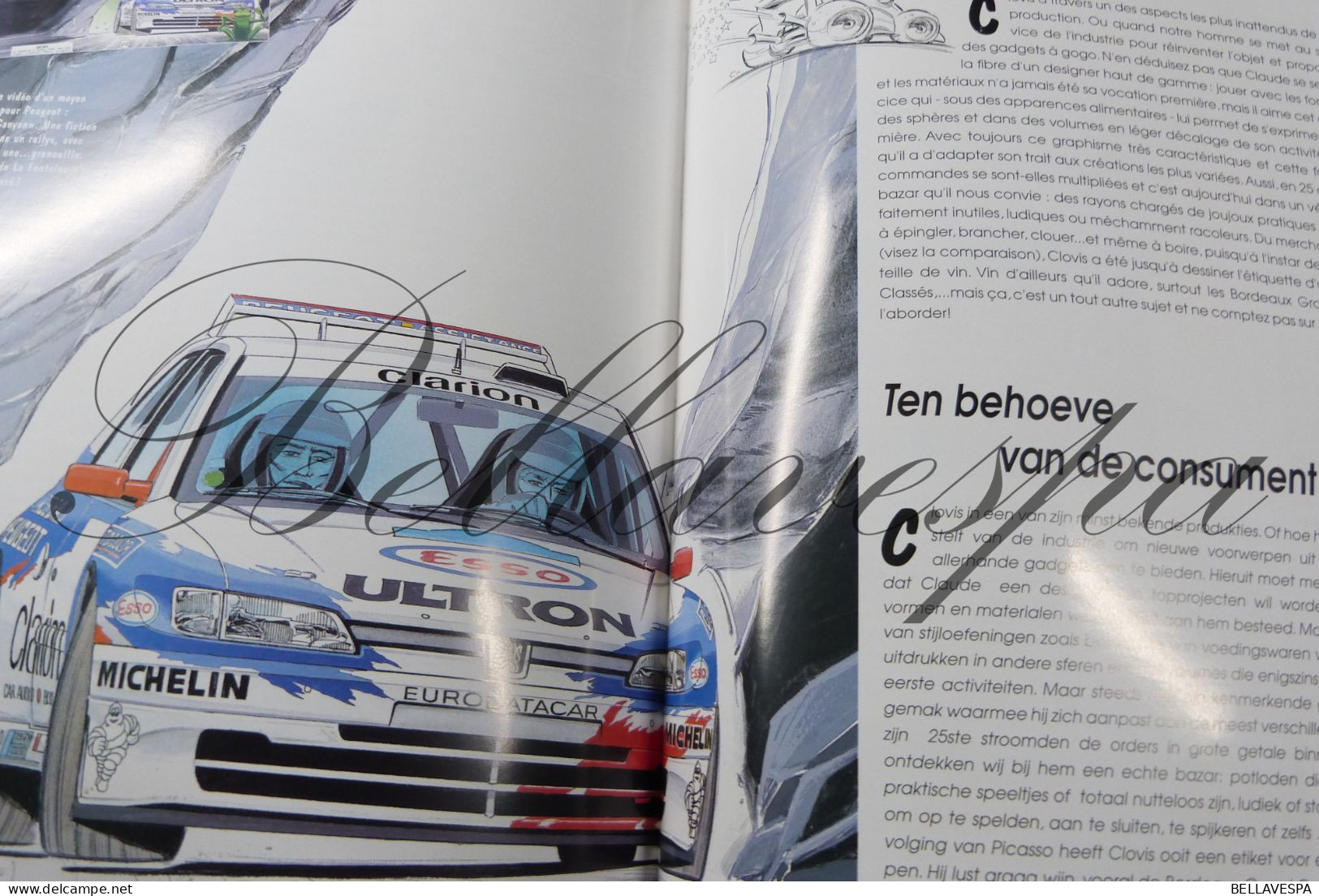 Clovis Dessine-moi un auto Illustrateur  Denis ASSELBERGHS  ferrari Senna Boutsen Audi Fina Martini Bastos Racing 24 h/u