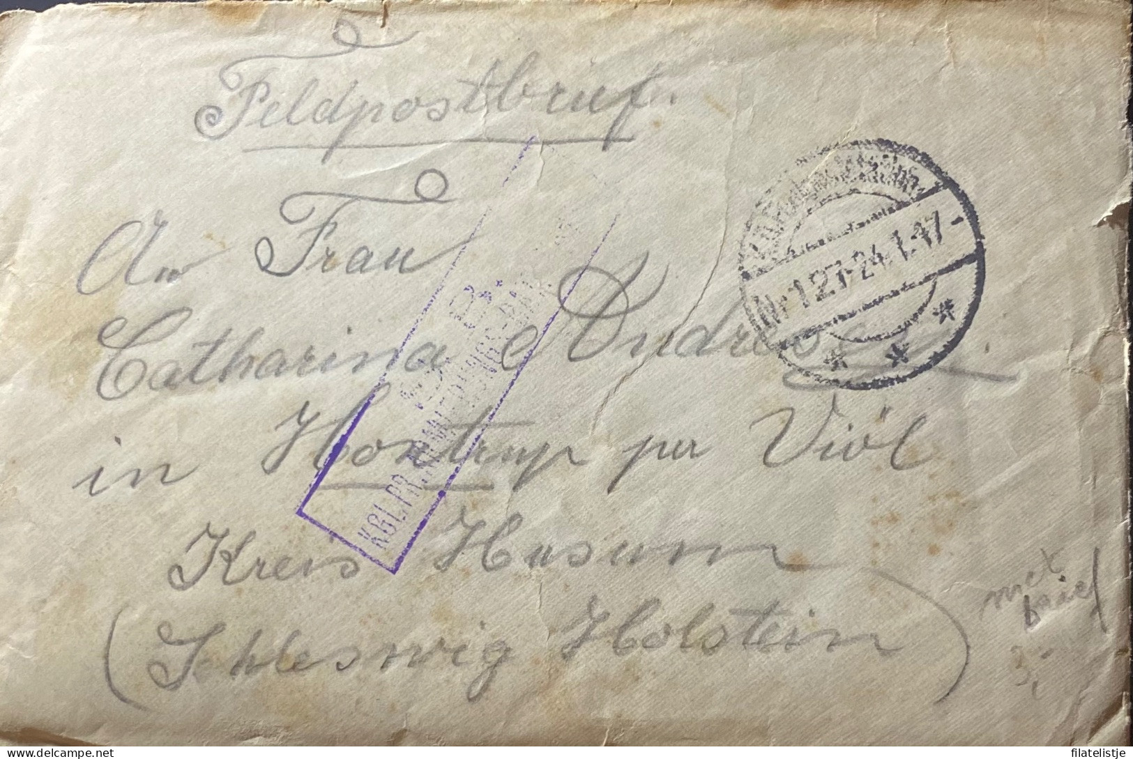 Duitse Rijk Feldpostbrief Met 3 Brieven - Carnets