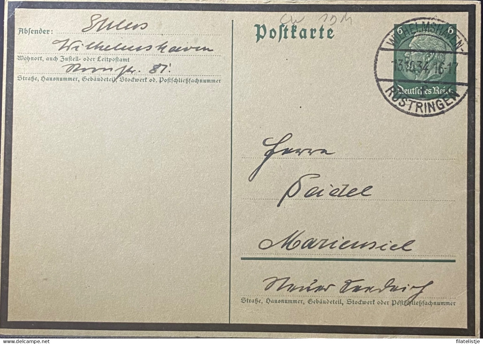 Duitse Rijk Briefkaart - Markenheftchen