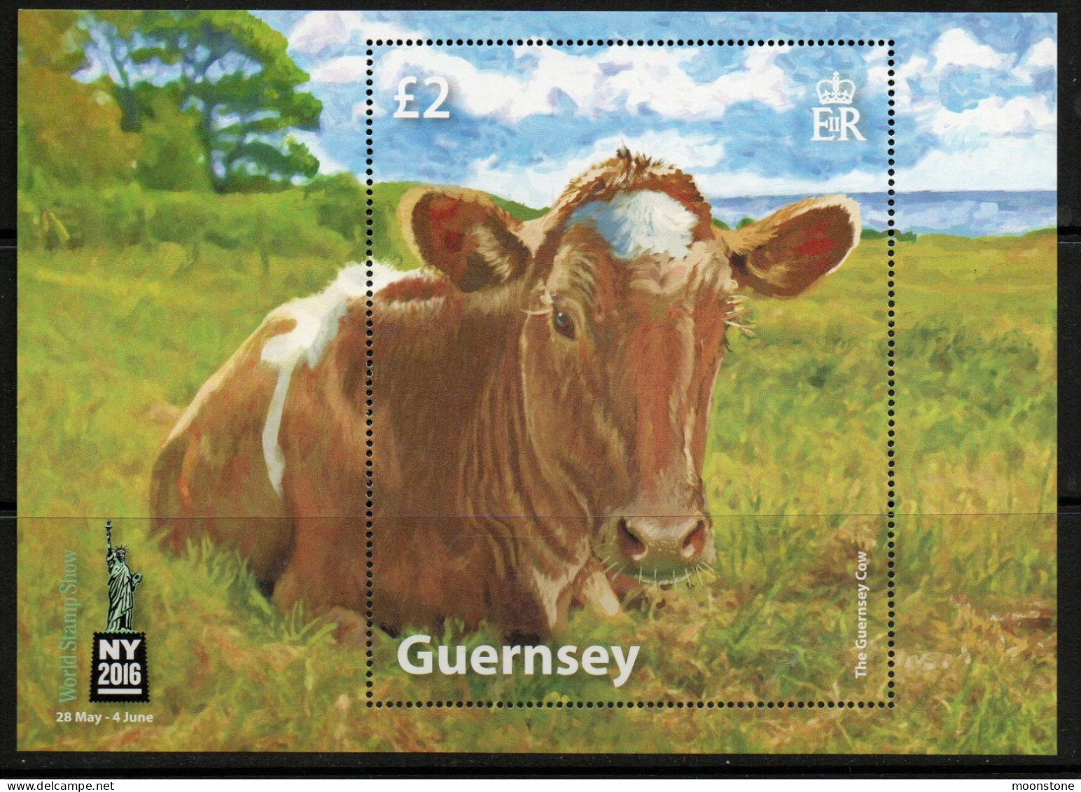 Guernsey 2016 World Stamp Show, Guernsey Cow MS, MNH , SG 1614 - Guernesey