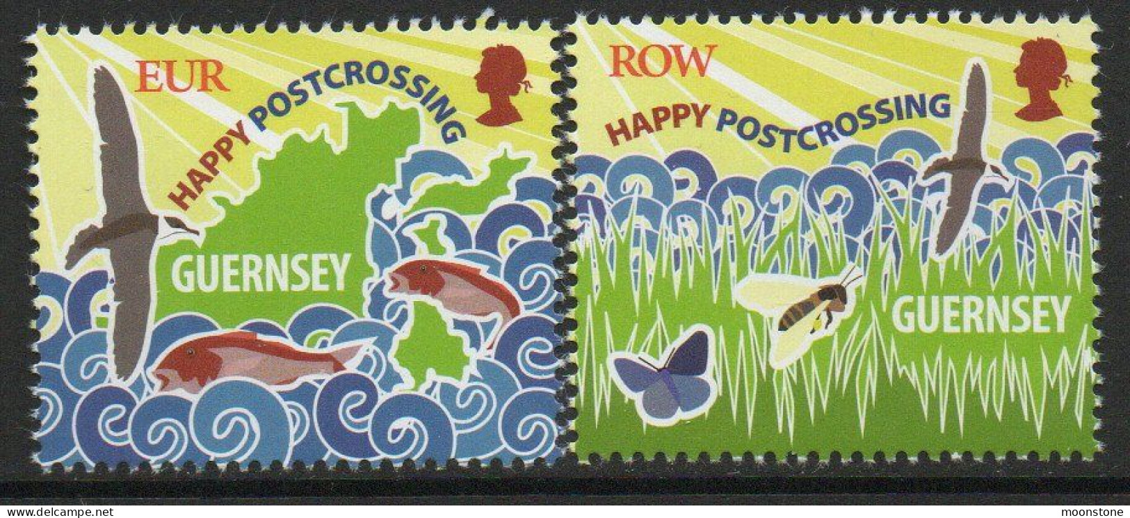 Guernsey 2016 Postcrossing Set Of 2, MNH , SG 1615/6 - Guernesey