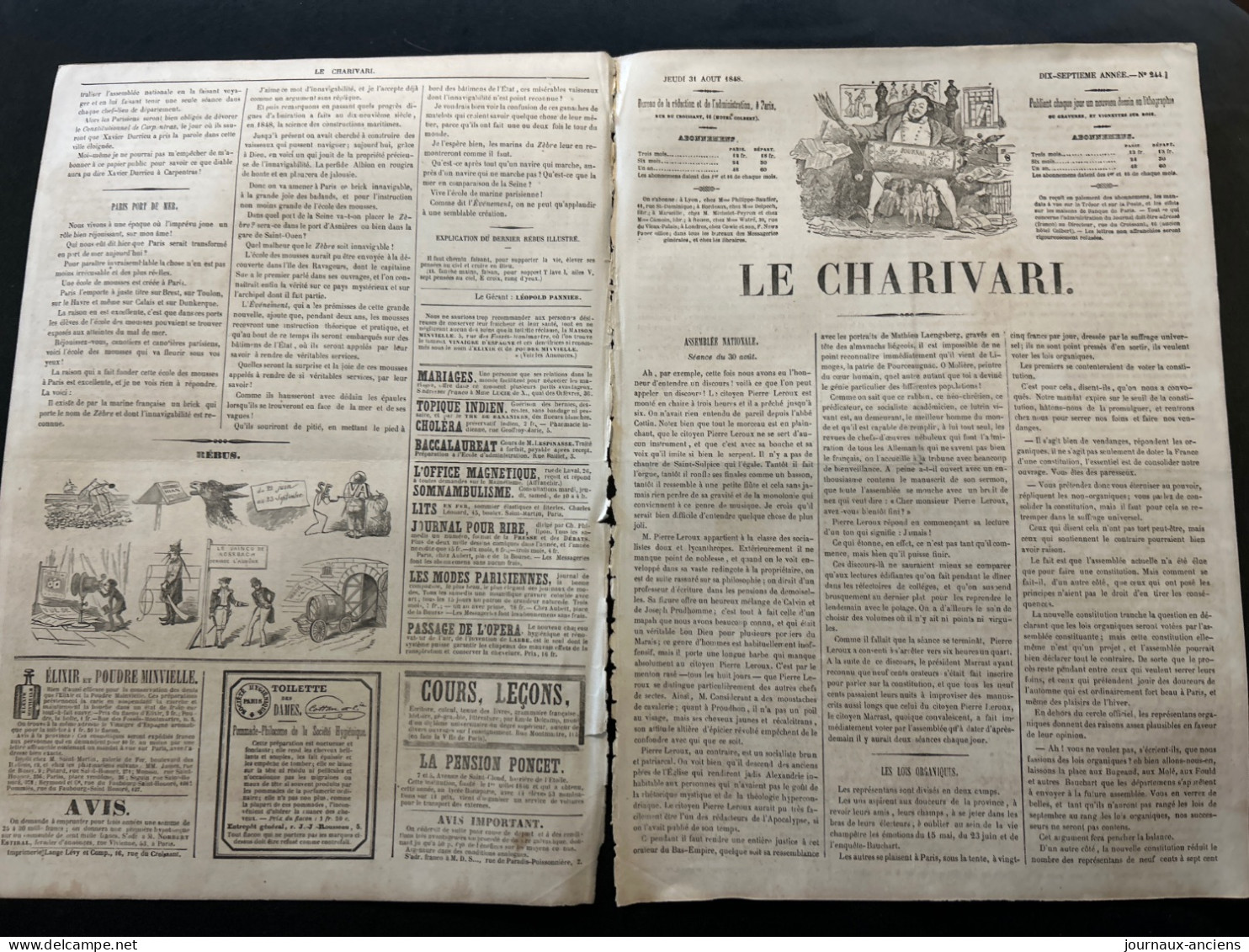 1848 Révolution SOUVENIRS DES JOURNEES JUIN 1848 / RUE DE CHARENTON Paru Dans LE CHARIVARI - 1800 - 1849