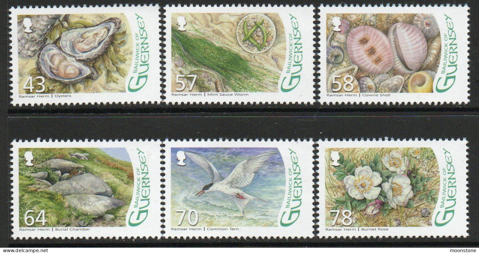 Guernsey 2016 Ramsar, Herm Flora & Fauna Set Of 6, MNH , SG 1617/22 - Guernesey