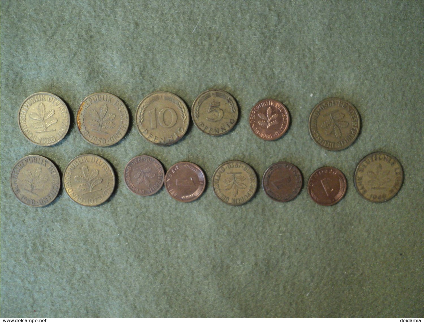 ALLEMAGNE. LOT DE 14 PIECES DE MONNAIE DIFFERENTES. 1949 / 1991 - Vrac - Monnaies