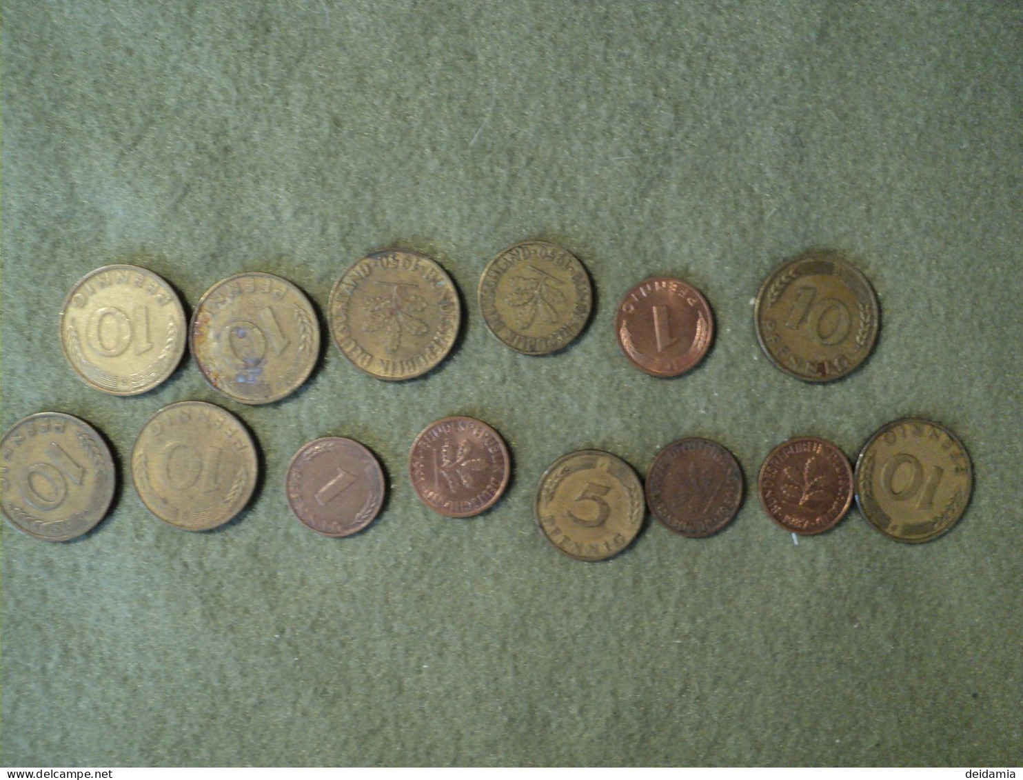 ALLEMAGNE. LOT DE 14 PIECES DE MONNAIE DIFFERENTES. 1949 / 1991 - Lots & Kiloware - Coins