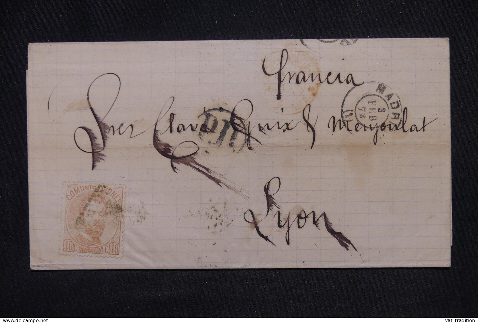 ESPAGNE - Lettre De Madrid Pour La France En 1873 - L 147927 - Briefe U. Dokumente