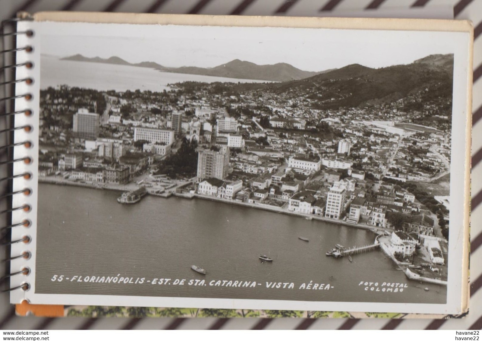 7AJ284 carnet de 10 vues PHOTO POSTAL COLUMBO LEMBRACA DE FLORIANOPOLIS BRESIL rare 10 SCANS