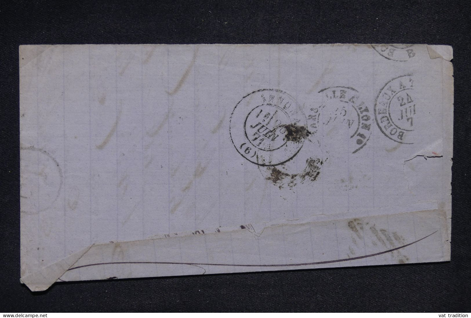 ESPAGNE - Lettre Pour La France En 1871 - L 147930 - Briefe U. Dokumente