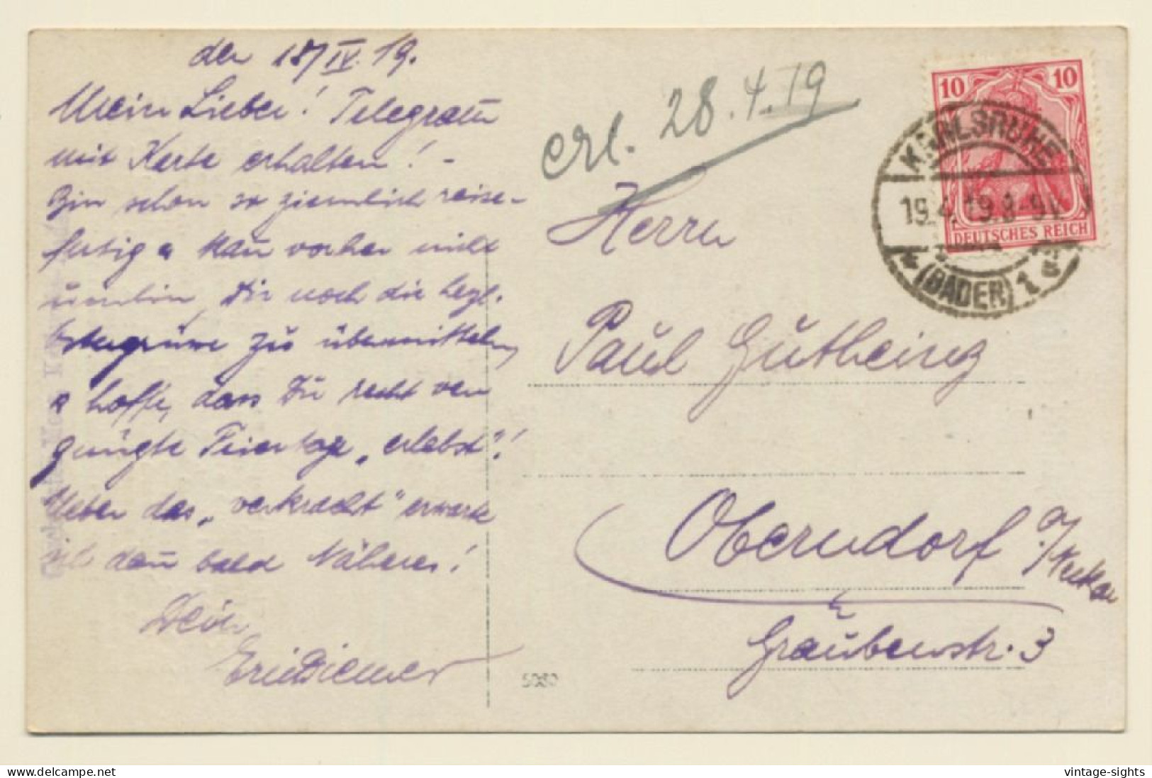 Das Crailsheimer Kriegsnotgeld 1918 - Rückseite (Vintage RPPC 1919) - Münzen (Abb.)