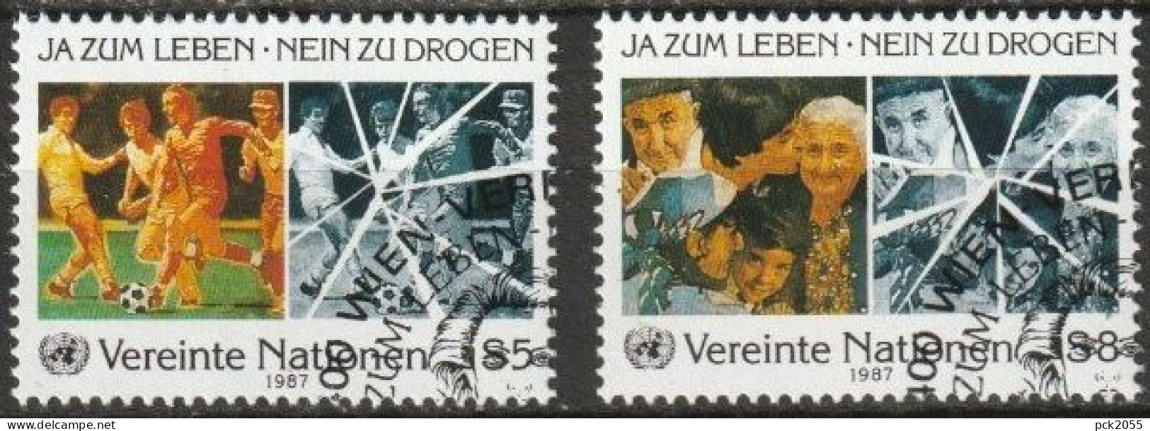 UNO Wien 1987 MiNr.71 - 72  O Gest. Kampf Gegen Drogenmißbrauch ( 2526) - Usados