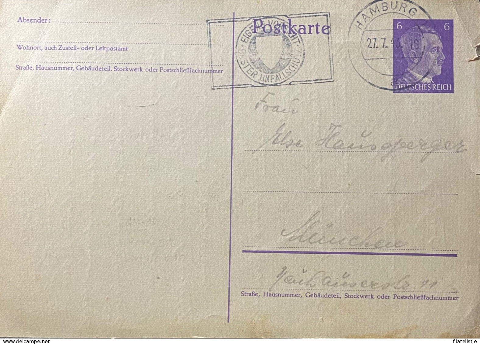 Duitse Rijk Briefkaart - Markenheftchen