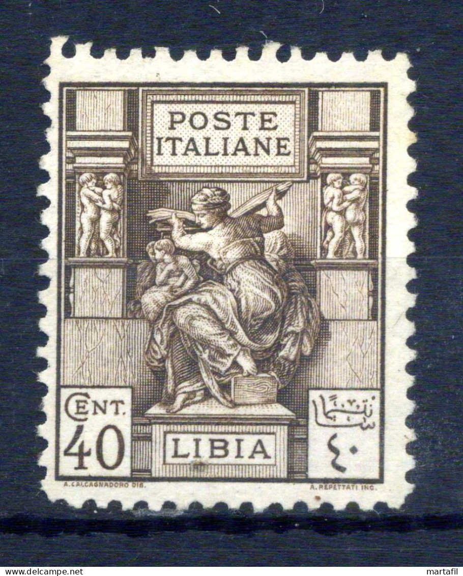 1926-29 LIBIA N.55 (*) D.11, Senza Gomma, 40C.bruno, Sibilla Libica - Libyen