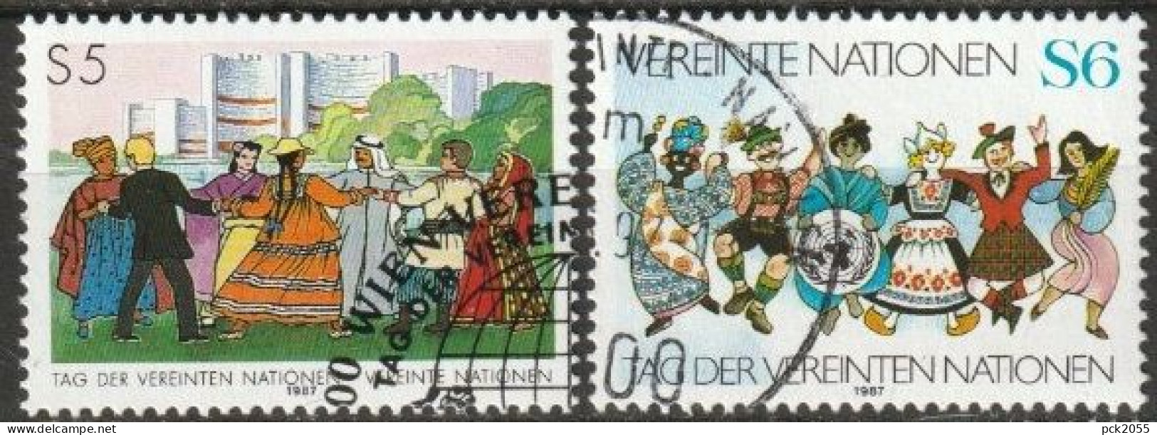 UNO Wien 1987 MiNr.75 - 76  O Gest. Tag Der UNO ( 2533) - Oblitérés