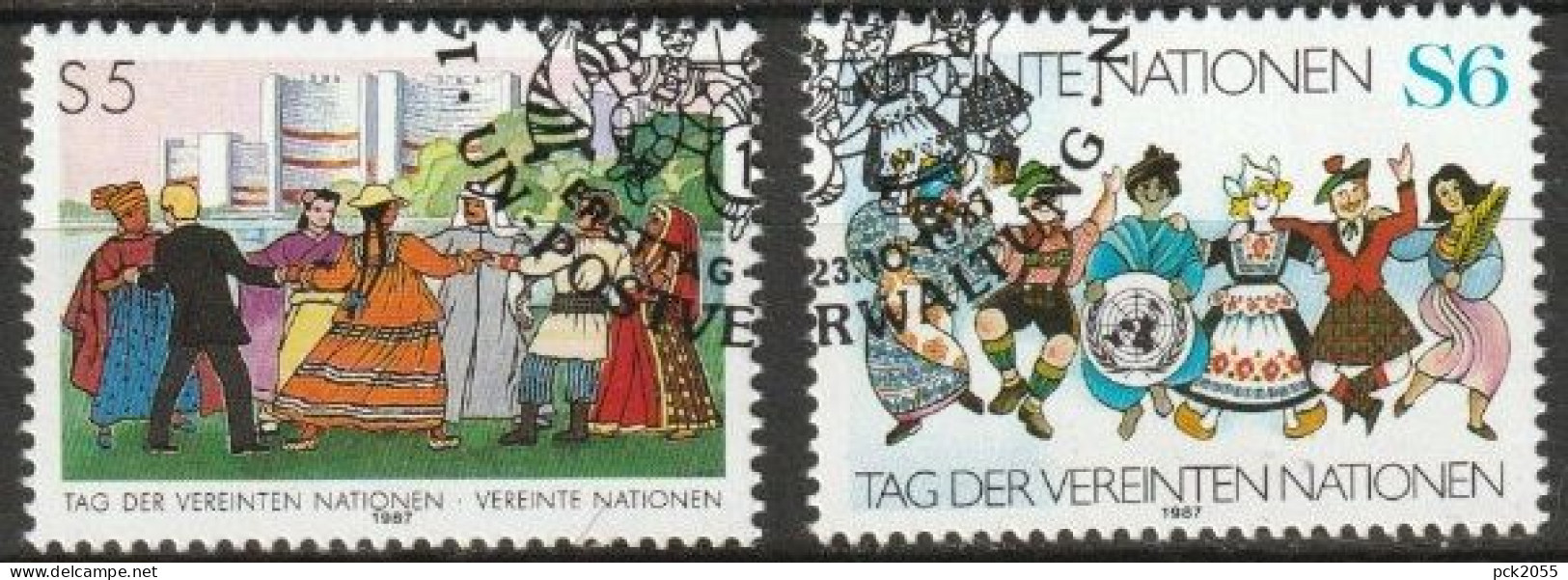 UNO Wien 1987 MiNr.75 - 76  O Gest. Tag Der UNO ( 2551) - Oblitérés