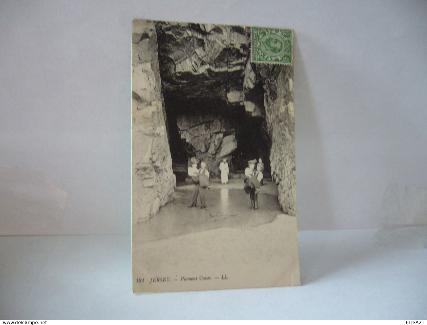 JERSEY PLEMONT CAVES  ROYAUME UNI ANGLETERRE ILES DE LA MANCHE CPA 1912 - Plemont