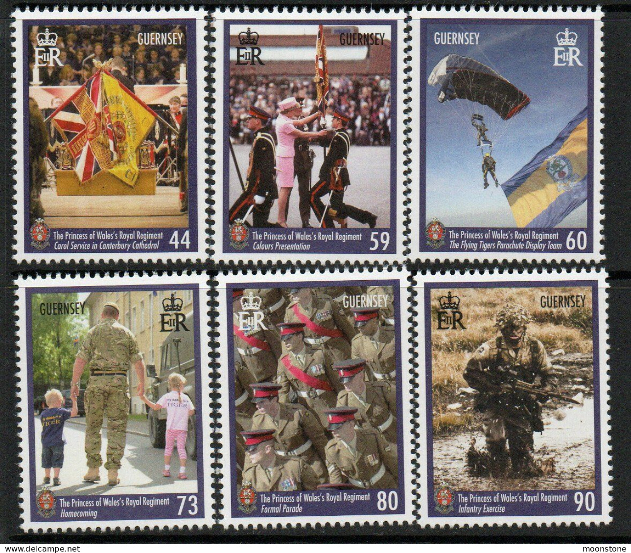 Guernsey 2017 25th Anniversary Of Princess Of Wales' Royal Regiment Set Of 6, MNH, SG 1685/90 - Guernesey