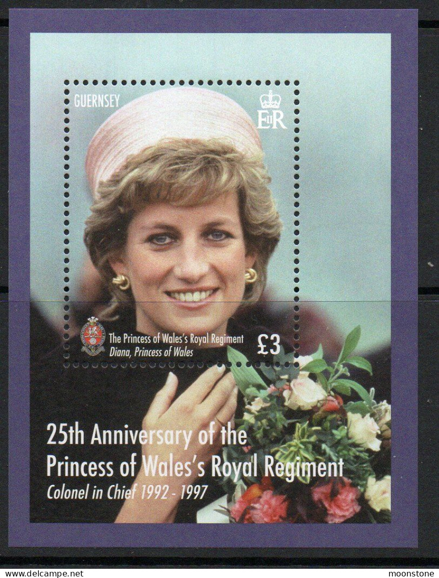 Guernsey 2017 25th Anniversary Of Princess Of Wales' Royal Regiment MS, MNH, SG 1691 - Guernesey