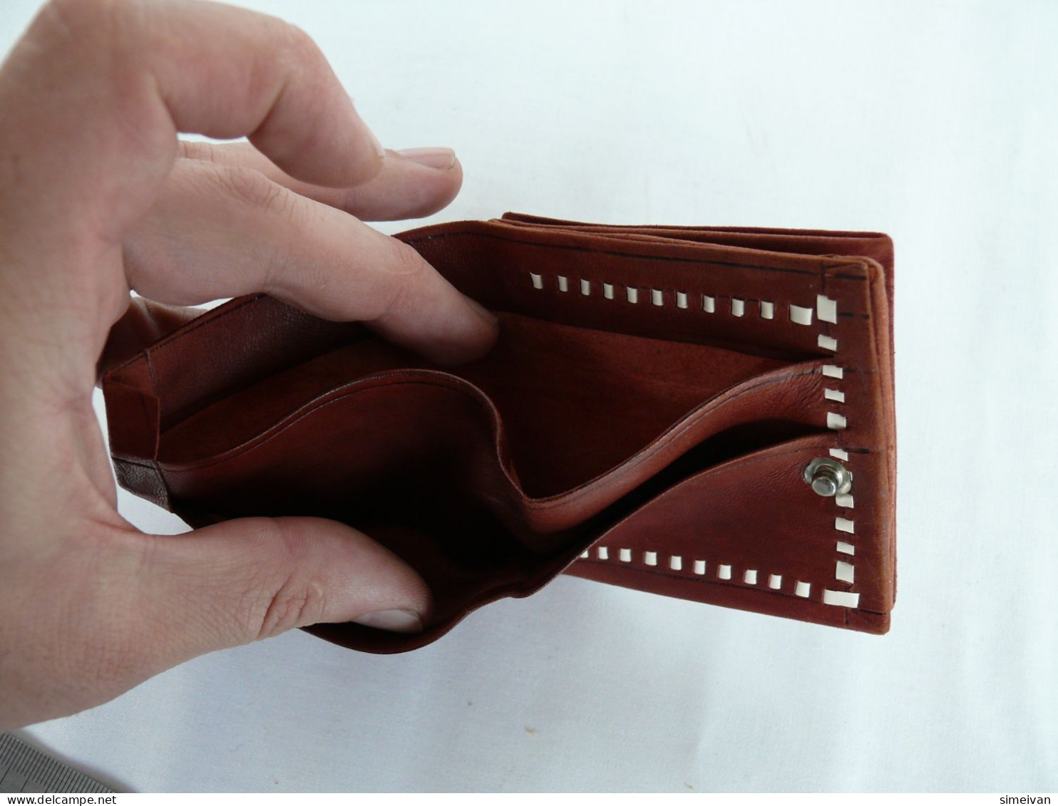 Beautiful Vintage Brown Leather Wallet #2010 - Maroquinerie