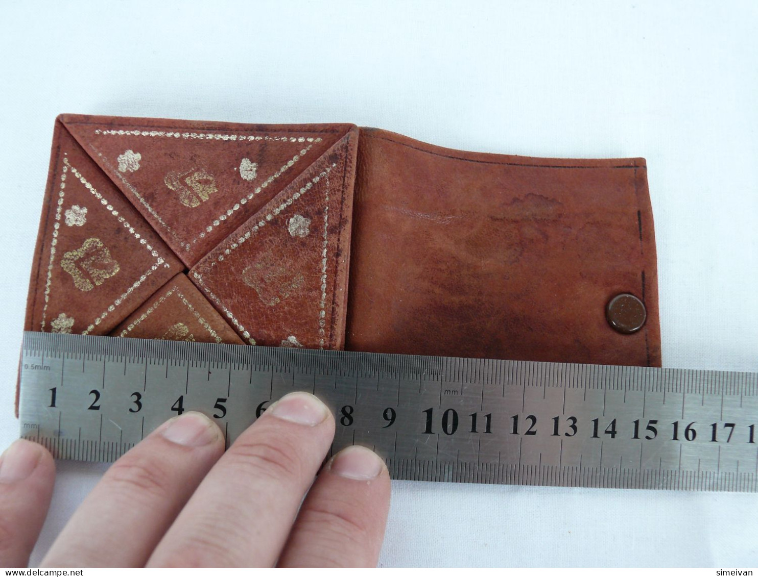 Beautiful Vintage Brown Leather Wallet #2010